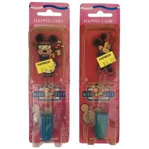 Vtg NOS Disney Mickey's Stuff Mickey and Minnie Mouse Happee Care Toothbrushes